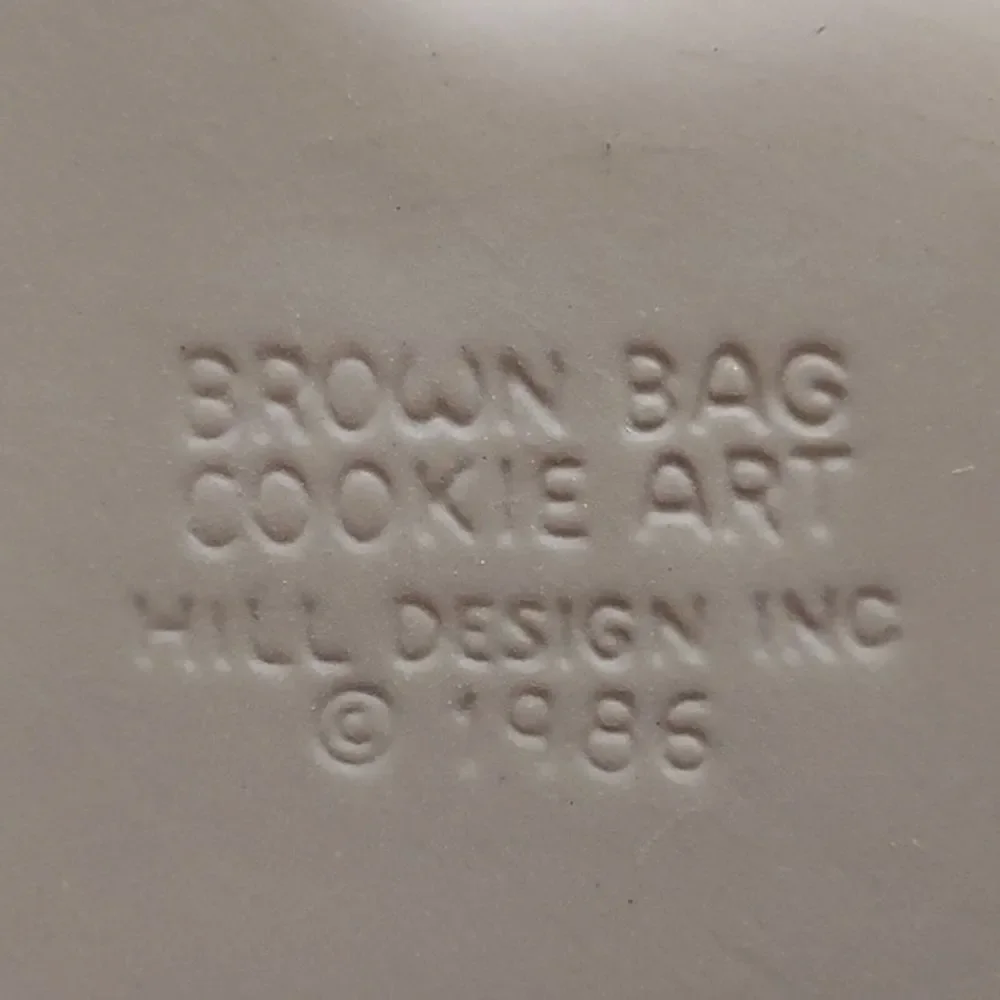 Vintage 1986‎ Brown Bag Cookie Art Rocking Horse Stoneware Mold Hill Design Inc